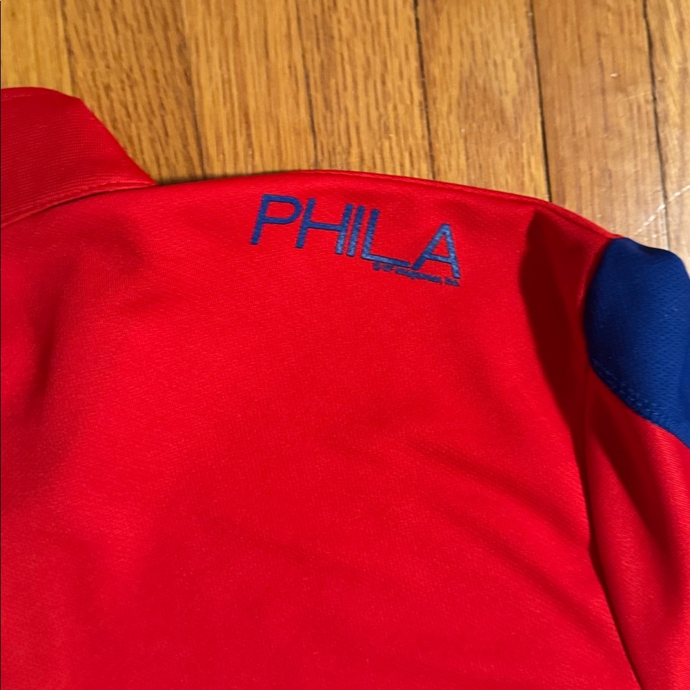 PHILADELPHIA 76ers SIXERS HARDWOOD CLASSICS by Majestic 1/4 Zip Men’s XXL - Picture 7 of 9